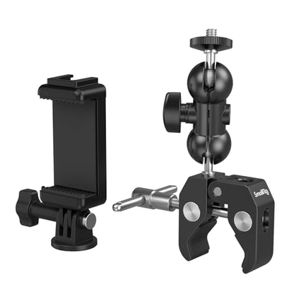 SMALLRIG Camera Mount Kit, Ball Head Magic Arm With Clamp, Super Clamp With Non-Slip Threads for GoPro, Webcam, Camera, Phone, Monitor and Light - style: Clamp Kit
