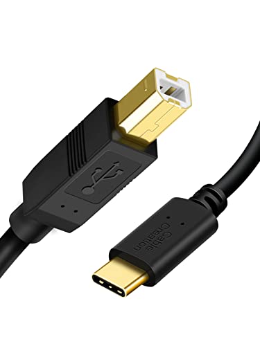 CableCreation USB C Printer Cable 1 m, Printer Cable USB C to B, Scanner Cable Printer Cable to USB MIDI Cable for Yamaha Casio Digital Piano MIDI Controller DJ Controller, 3.3 ft Black - color: Black, size: 3.3FT