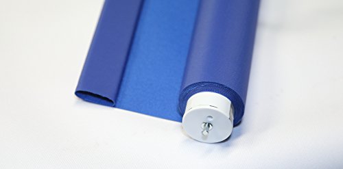 Royal Blue 2.5' x 5' Rollup Backdrop System – Wall, Ceiling, or Door Mounted Spring-Powered Background for Dermatology, Med Spas & Aesthetic Photography - color: Chromakey Blue (Royal)