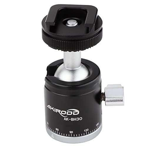 Adapter Panoramic Ballhead 360°,Mini Camera Tripod Ball Head, with Cold Shoe Mount with 1/4" Screw for DSLR Cameras Cell Phone Tripods Monopods Camcorder Light Stand Speedlight Quick Release