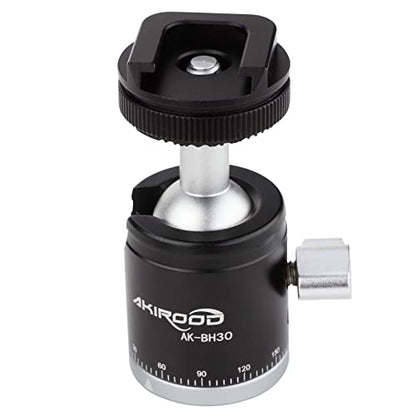 Adapter Panoramic Ballhead 360°,Mini Camera Tripod Ball Head, with Cold Shoe Mount with 1/4" Screw for DSLR Cameras Cell Phone Tripods Monopods Camcorder Light Stand Speedlight Quick Release