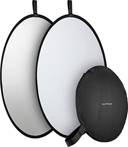 Platinum™ - 32" Collapsible Light Reflector for Photography Collapsible Multi Disc with Bag White Diffuser for Studio and Outdoor Lighting