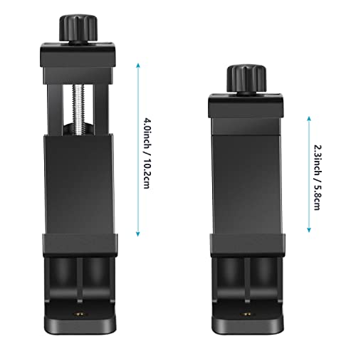 NEEWER Smartphone Holder Phone Tripod Mount Compatible with iPhone 16 15 Pro Max Plus 14 13 12 Mini Samsung Galaxy S24 S23 Ultra, Cell Phone Clip Vertical Bracket Adapter for Tripod with 1/4" Screw