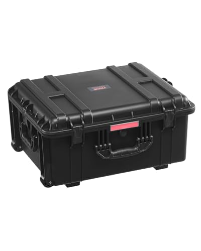 VEVOR Weatherproof Hard Case, Heavy Duty Protective Dry Box Case with Pre-Cut Foam, Wheel Retractable Pull Handles for Travel, Hunt, Military, Tactical, IP67 Waterproof Case for Camera(24.8*19.7*12.5) - size: 24.8*19.69*12.52in