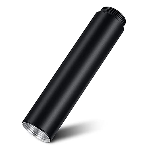YOUSHARES Mic Stand Extension, 5/8" Female to 5/8" Male Microphone Extension Tube for Desk Stands(3.15 in) - color: black