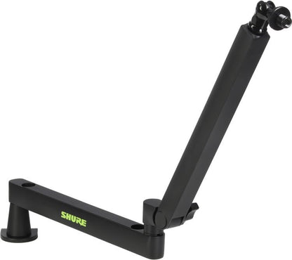 Shure by Gator Premium Low-Profile Desktop Mic Boom Stand; Fully Adjustable for Podcast, Streaming, and Home Office Setups (SH-BROADCAST2)
