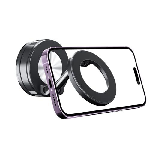 Suction Cup Magnetic Mirror Phone Holder for Content Creator, Wall Phone Mount Essentials for Makeup Video Recording, Mirror Tripod for Bathroom Kitchen Compatible with All Smooth Surface