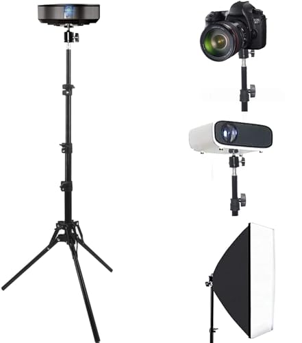 Coret Mini Projector Stand, Portable Camera Holder with 360 Rotatable Head, Adjustable Height 26-60in - size: 26-60in