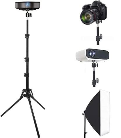 Coret Mini Projector Stand, Portable Camera Holder with 360 Rotatable Head, Adjustable Height 26-60in - size: 26-60in