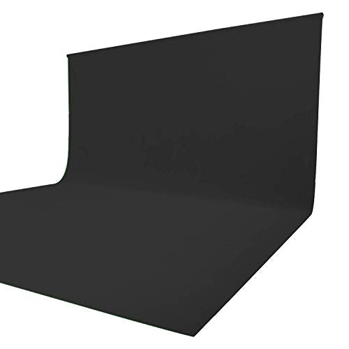 ISSUNTEX 6X9 ft Background Muslin Backdrop, Photo Studio, Collapsible High Density Screen for Video Photography and Television-Black - color: Black, size: 6X9 ft