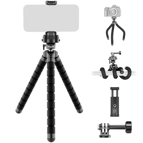 NEEWER Basics Flexible Phone Tripod, Mini Small Octopus Desk Stand Holder, Vlog Selfie Stick for Cell Phone Camera Compatible with iPhone GoPro DJI Insta 360 Action Camera for Video Recording, TP001 - style: TP001