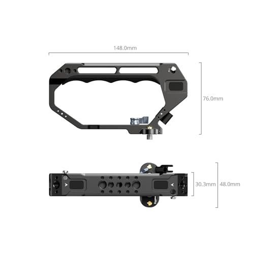 SmallRig D-Style NATO Rail Top Handle with Quick Release Clamp, Cold-Resistant Silicone Grip, 1/4"-20 & 3/8"-16 Mounting Holes for Camera, Monitor, Microphone, Versatile Handheld Rig Handle-5661