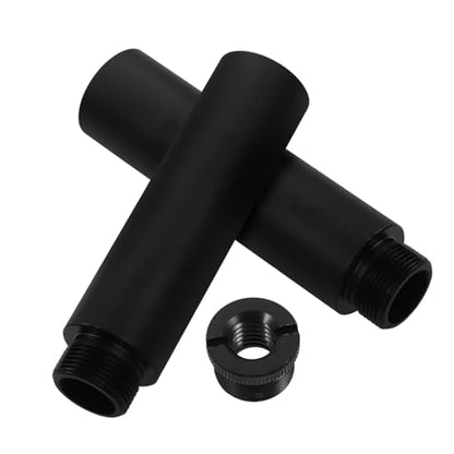 NUOBESTY Mic Stand Extension Tube Kit for Podcasters 5/8 to 3/8 Adapter Heavy Duty Microphone Arm Stand Extender for Desk and Live Streaming
