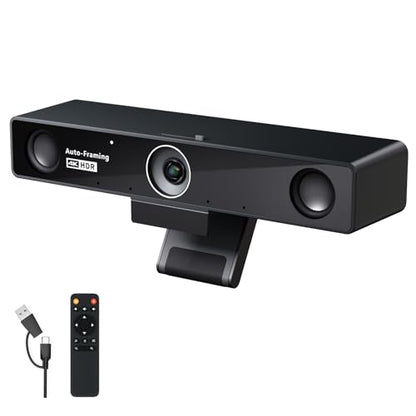 NEARITY V30S 4K Video Conference Camera with Microphone, 120° FOV/3X Digital Zoom, All in One Conference Room Webcam, Dual Mics, Video Conferencing System for Business Meetings/Smartboard