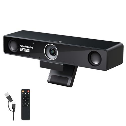 NEARITY V30S 4K Video Conference Camera with Microphone, 120° FOV/3X Digital Zoom, All in One Conference Room Webcam, Dual Mics, Video Conferencing System for Business Meetings/Smartboard