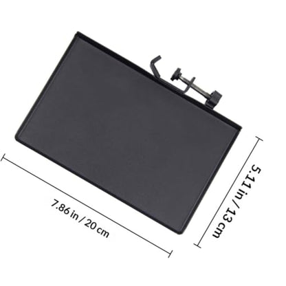 Kisangel Black Iron Microphone Stand Clip Holder with Sound Card Tray for Holding Small Accessories, Compatible with Picks and Sound Card, for Studio and Control Room Use