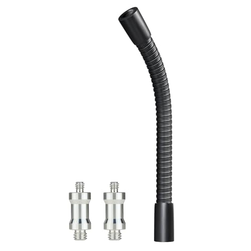 Heavy-Duty 13" Flexible Gooseneck Arm Extension Tube Bar Rod Kit Flex Mount with 1/4" & 3/8" Threads for Mobile Phones Cameras Mic Lighting and More Fits Most Stands Tripods Rigs Grips and Clamps - size: 13 Inch