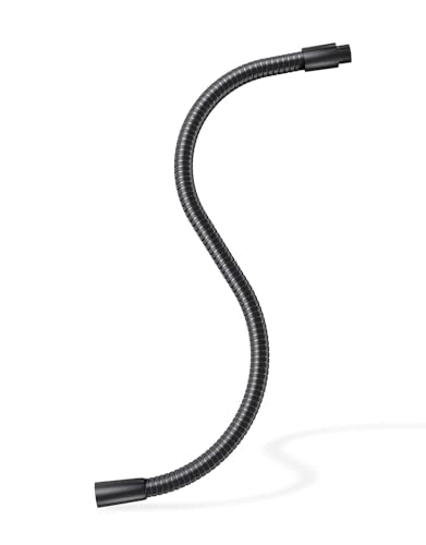 19-inch Microphone Gooseneck (5/8"-27 Thread) - 360° Adjustment, Heavy Duty &Flexible Metal Extension Arm with High Load-bearing Capacity for Podium, Drum Mic Stand, Lecture and DIY, Black - size: 19 Inch Gooseneck