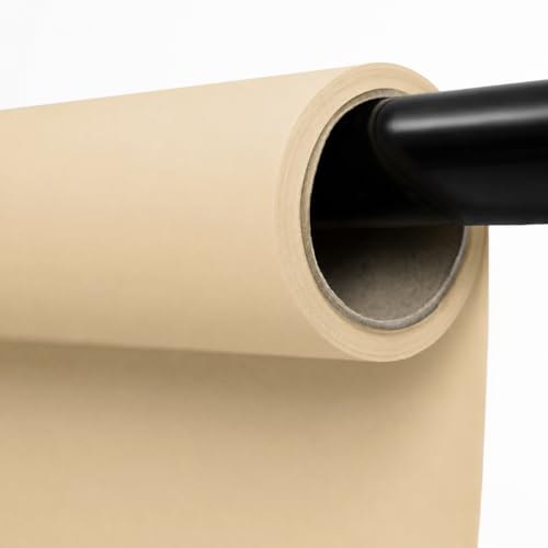 Kate Seamless Paper Backdrop Beige Cream Paper Backdrop for Photoshoot (86''x32.8' Ivorine) - color: Ivorine, size: 86''x32.8'