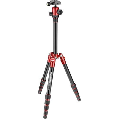 Manfrotto Element Traveller Small Aluminum 5-Section Tripod Kit with Ball Head - color: Red, size: Element Small 56.3"