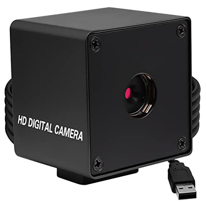 ELP 5mp Autofocus USB Camera with Black Box Housing Micro Mini Webcam for Laptop Desktop PC OV5640 UVC USB2.0 Lightburn Camera for 3D Printer,Engraving Machine,Bar Code Scan,QR Code Scan,Robot - color: 60 Degree Auto Lens Black, style: USB Camera