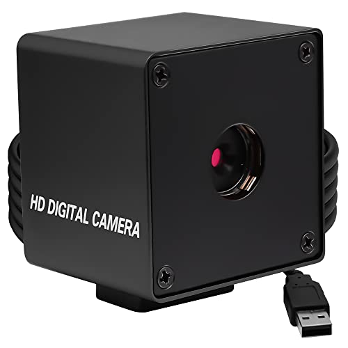 ELP 5mp Autofocus USB Camera with Black Box Housing Micro Mini Webcam for Laptop Desktop PC OV5640 UVC USB2.0 Lightburn Camera for 3D Printer,Engraving Machine,Bar Code Scan,QR Code Scan,Robot - color: 60 Degree Auto Lens Black, style: USB Camera