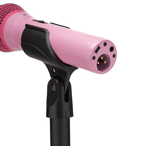 SAMSON Q2u USB and XLR Dynamic Microphone Cardioid (Pink) | Cardioid Pattern, 3.5mm Headphone Output, Includes Tripod, Clip, Windscreen, USB and Xlr Cables