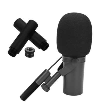 Uonlytech 1set Microphone Stand Extension Kit Adapter to Adapter for Desk Height for Live Streaming and Recording Includes Extension Tube for Easy Installation