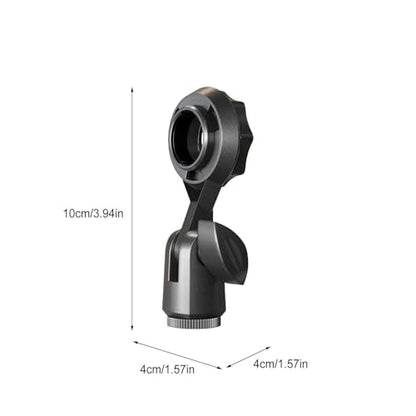 Microphone Clip - Universal Flexible Clamp Build, Reliable Positioning Tool, Lightweight Anti Skid Holder Attachment, Strong Stability Mounting System | Portable Audio Setup Device For Travel
