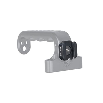 NICEYRIG Hot Shoe Mount Adapter with Wrapping Rubber Band, Multi-Functional Cold Shoe Base for Camera Cage, Cheese Plate, Gimbal Arm, Light Stand - 461