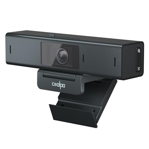 COOLPO Desk Mate - Hybrid HDR Streaming Webcam with AutoFocus & Tracking, HD 1080p Noise Reduction, Software Control for Google Gemini