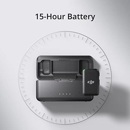 DJI Mic (2 TX + 1 RX + Charging Case), Wireless Lavalier Microphone, 250m (820 ft.) Range, 15-Hour Battery, Noise Cancellation Wireless Microphone for PC, iPhone, Record Interview, YouTube, Black | Dual Transmitters Plus 1 Receiver, Up to 250 M Line-of-Si