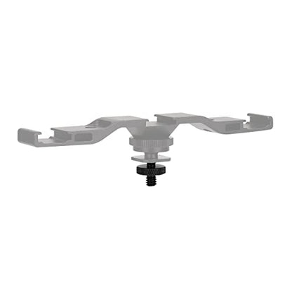 6 Pack 1/4" Male to 1/4" Male Camera Mount Screw Tripod Mount - Precision Made - color: Black