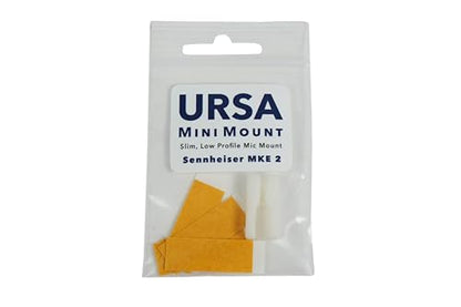 URSA MiniMount. Slim, Low-Profile and Made from Hardened Plastic. Hand-Finished for Smoothness. Includes 5x Hypoallergenic MiniMount Stickies (White, Compatible with Sennheiser MKE2) - color: White, size: Sennheiser MKE2