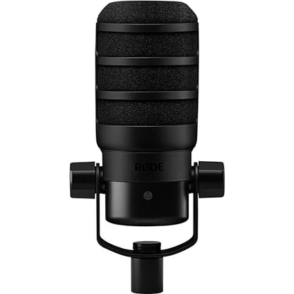 Rode PodMic USB Dynamic Broadcast Microphone Bundle with BOOMARM1 Desktop Boom Arm and 10-Foot XLR Cable — Cardioid USB-C Studio Mic with APHEX DSP for Podcasting, Streaming, Voice Over