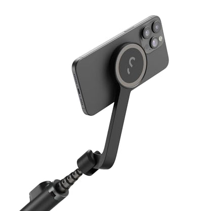 ShiftCam SnapStand Max – Magnetic Selfie Stick & Tripod – Compact, Foldable & Extendable with Tilt Head and Magnetic Bluetooth Remote (Jet Black, SnapStand Selfie) - color: Jet Black, size: SnapStand Selfie