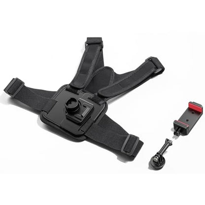 ULANZI CM028 Adjustable Chest Mount Harness - Vertical/Horizontal Switching for GoPro DJI Insta360 Action Cameras - Phone POV Chest Strap Mount Harness for iPhone Samsung Cameras