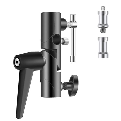 WELLMAKING Flash Speedlite Bracket for Camera - Swivel Design with Umbrella/Reflector Mount, Compatible with Canon, Nikon, Pentax, Olympus, Nissin, Metz and More - style: H-Type Mount
