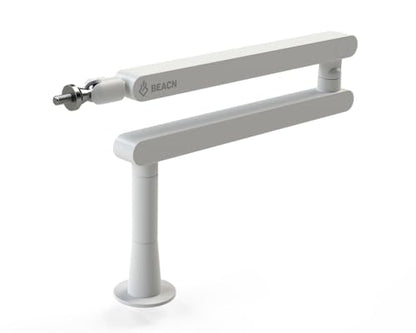 BEACN Mic Stand - Studio-Quality Low Profile Adjustable Microphone Arm with 360° Rotation, Cable Management, Easy Clamp, Universal Fit For Streaming, Podcasting, Gaming (White) - color: Light
