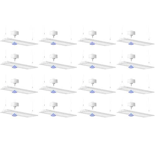16 Pack 400W Linear High Bay LED Shop Lights with Motion Sensor,UL | 60000LM,120-277V,0-10V, 5000K,Commercial Larger Central Lighting Area for Warehouse Industrial Garage - color: 5000K/16 Pack+Sensor, size: 400W