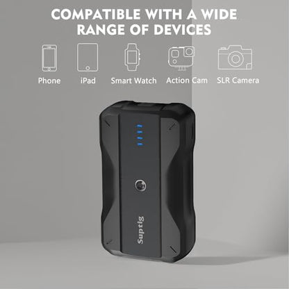 Suptig Portable Charger 9000mAh Battery Pack Power Bank Compatible for Gopro, Canon, Nikon, DJI osmo, Insta 360, Akaso More Camera, Phone etc.