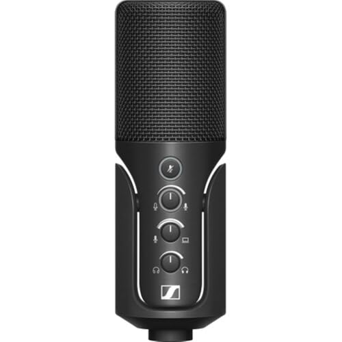 Sennheiser Profile USB Condenser Microphone Streaming Set with Boom Arm Bundle with Studio Headphones + U-Shaped Pop Filter + Cleaning Cloth (4 Items)