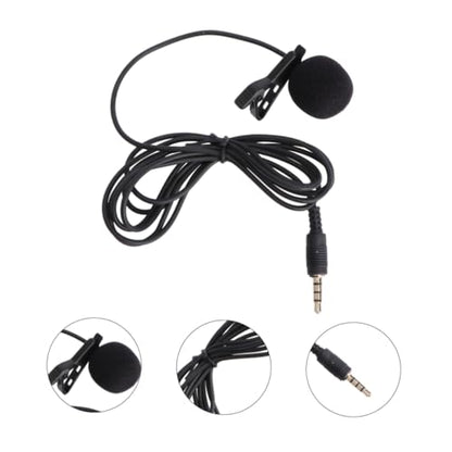 Mini Metal Clip Lavalier Microphone Omnidirectional Condenser Mic for Mobile Phones Laptops and Cameras for Streaming Video Calls and Recording Black