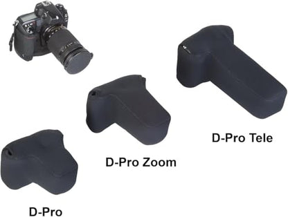 OP/TECH USA Soft Pouch – Compact digital camera case, lightweight accessories pouch, sleek neoprene sleeve for DSLR, perfect for backpacks & travel – durable protection in style D-PRO | Black - color: Black, style: D-pro