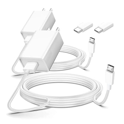 2 Pack Charging Power Cable Cord 9V for Arlo Pro/Pro2, Q, GO, Essential Spotlight XL/XL 2nd, Wyze Cam Pan v3 v2, Blink, Yi Home Camera, Kasa Wall Charger Adapter Replacement - size: 5 Feet, style: 2-Pack