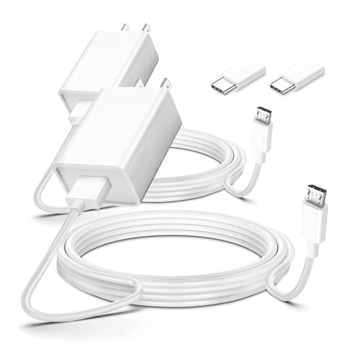 2 Pack Charging Power Cable Cord 9V for Arlo Pro/Pro2, Q, GO, Essential Spotlight XL/XL 2nd, Wyze Cam Pan v3 v2, Blink, Yi Home Camera, Kasa Wall Charger Adapter Replacement - size: 5 Feet, style: 2-Pack