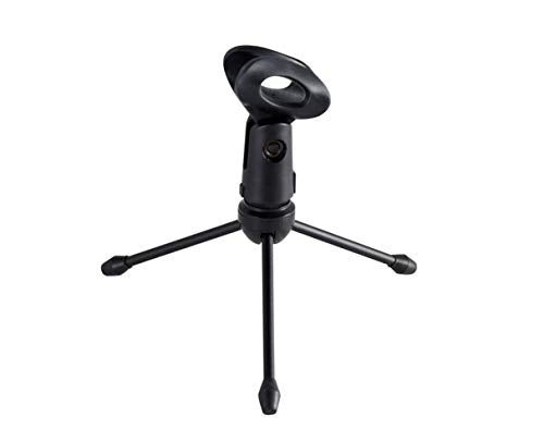 Gator Frameworks Mini Tripod Desktop Microphone Stand with Clip for Wired Mics and Collapsible Legs (GFW-MIC-0250)