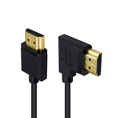 Duttek 4K Coiled HDMI Cable 1FT-4FT, Right Angled HDMI Male to Male Extender Cable for 3D and 4K Ultra HD TV Stick - size: Right Angled Male to Male 4FT/1.2M