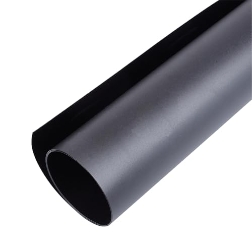 CREATCABIN PVC Photography Backdrop Black Matte Glossy Background Tabletop Backdrops Display Board Seamless Waterproof for Food Jewelry Cosmetics Small Product Props Video Photo Studio 35.4x15.7 Inch - style: Black