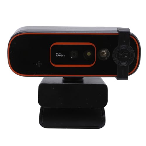 Jiawu 1080p Webcam, Facial Recognition and Noise Cancelling Mic USB Webcam Auto Focus Plug and Play, Computer Camera with Privacy Cover for Video Conferencing Streaming Online Meetings